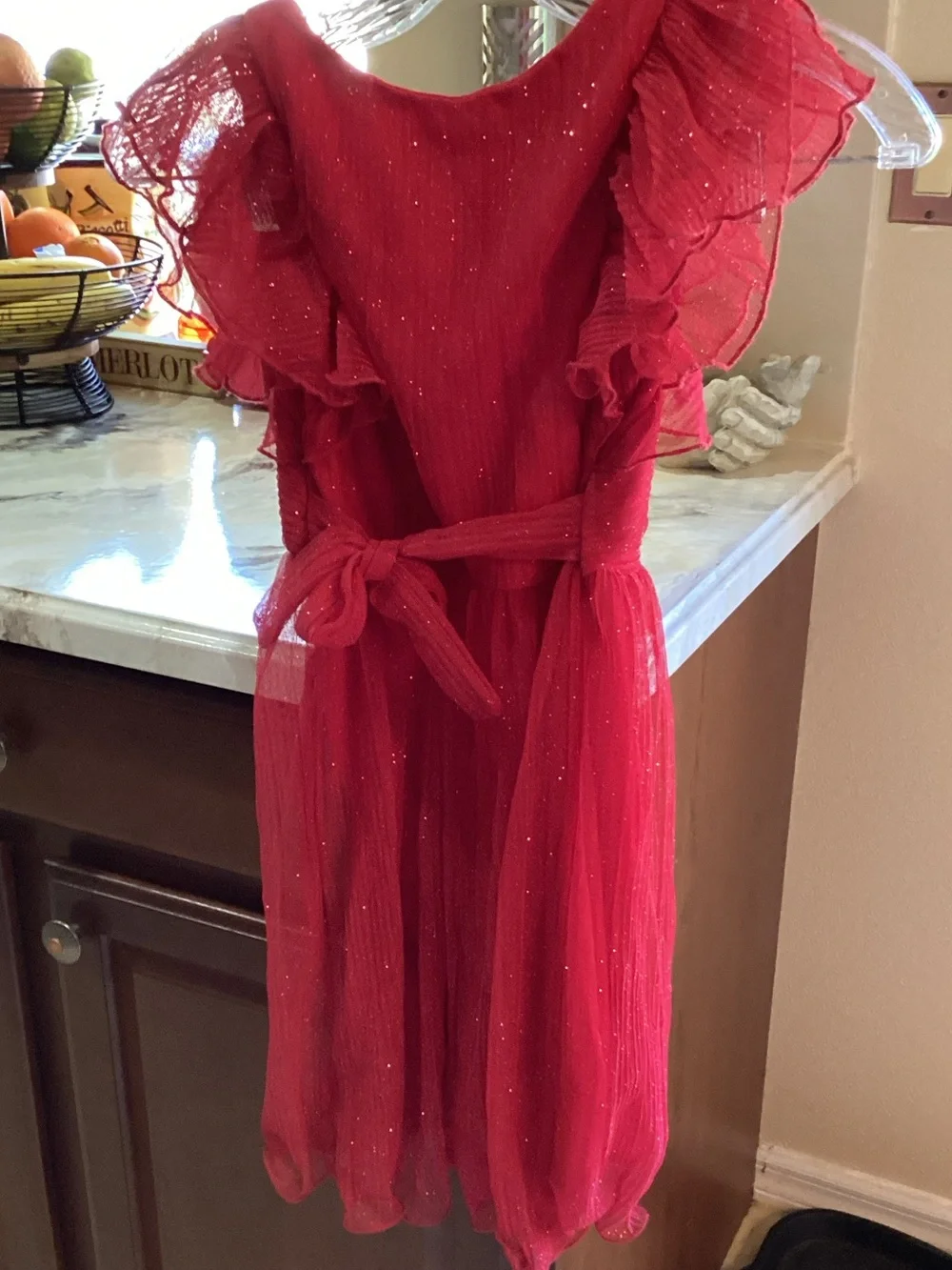 Bonnie Jean Red Sparkle Tulle Party Dress